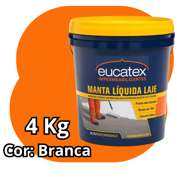Manta Líquida Emborrachada Impermeabilização De Lajes E Telhados Eucatex 4kg