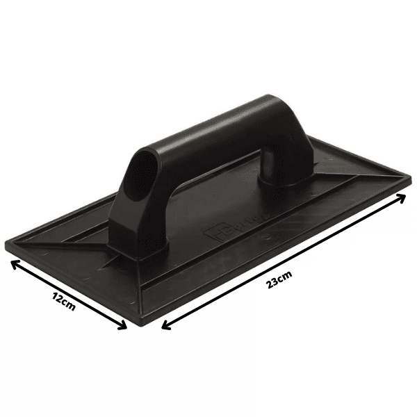 Desempenadeira Plástica Lisa Preta 12x23cm – Cortag