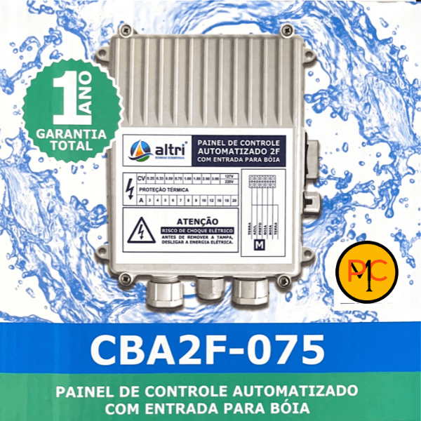 Altri Painel Para Bomba de Poço Com Entrada Para Boia 2 fios 0.75cv Mono 220v 6A