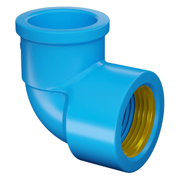 Joelho 90º Azul Soldável com Bucha de Latão 25mm x 3/4″ Fortlev
