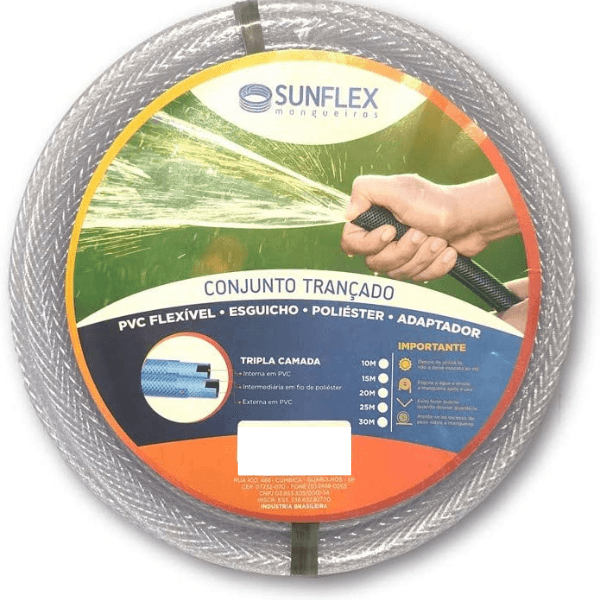 Mangueira Trançada Cristal Com Bico 20M Sunflex