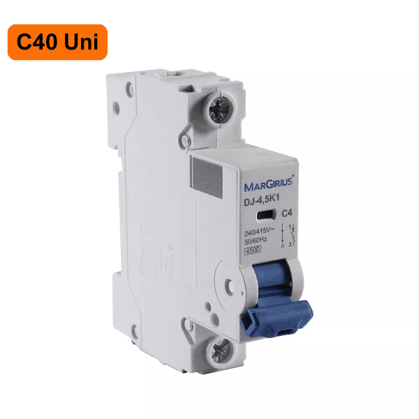 Disjuntor C40 Unipolar 40A – Res.SF DJ-4,5K1 – Margirius
