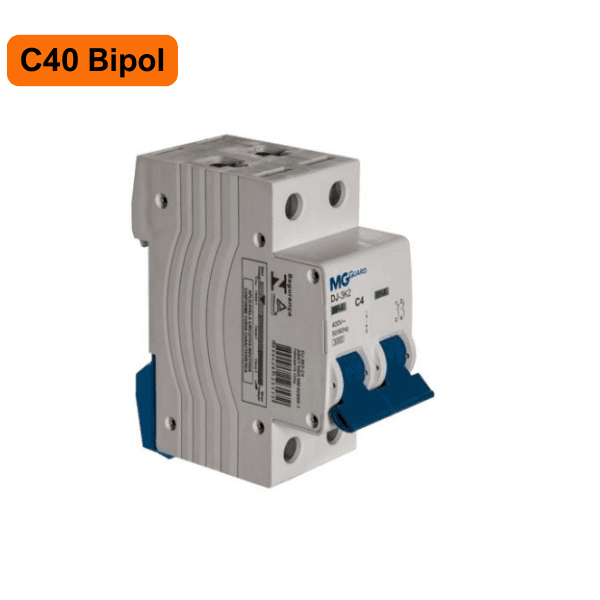 Disjuntor C40 Bipolar 40A – Res.SF DJ-4,5K2 – Margirius