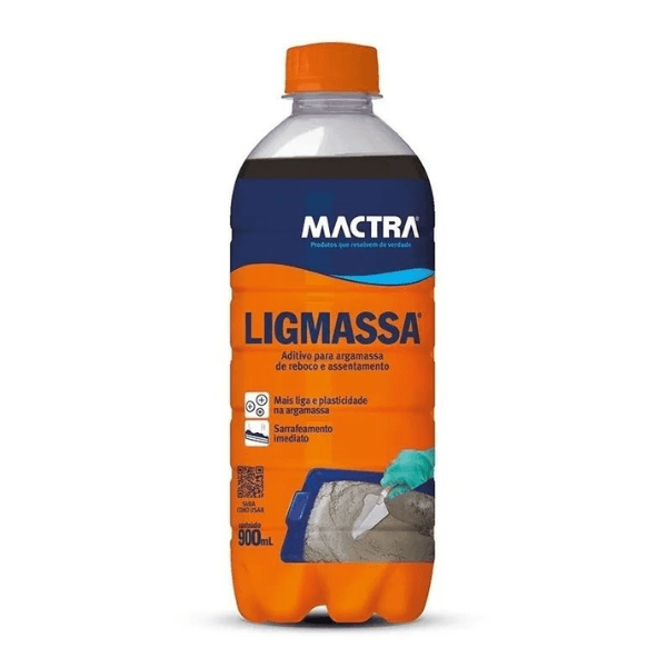 Aditivo De Argamassa De Reboco E Assentamento Ligmassa 900 ML – Mactra