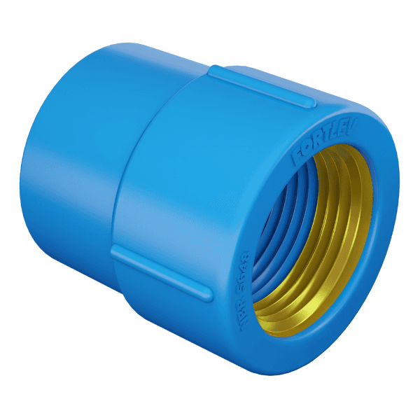 Luva Azul Soldável com Bucha de Latão 25mm x 3/4″ Fortlev
