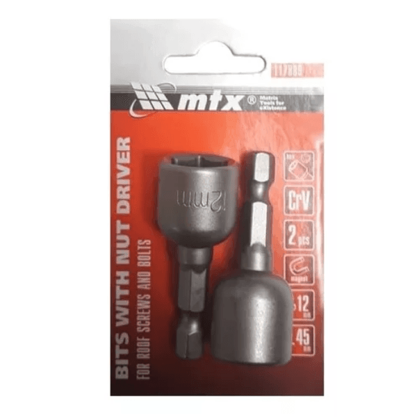 Soquete Magnético Para Parafusadeira D 12 mm, L 45 mm, 2 Peças – Mtx