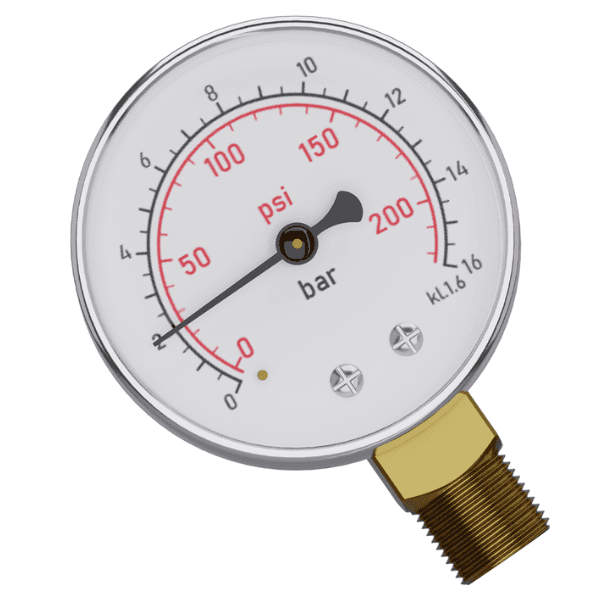 Manômetro De Aço Inoxidável 1/4″ – Blukit