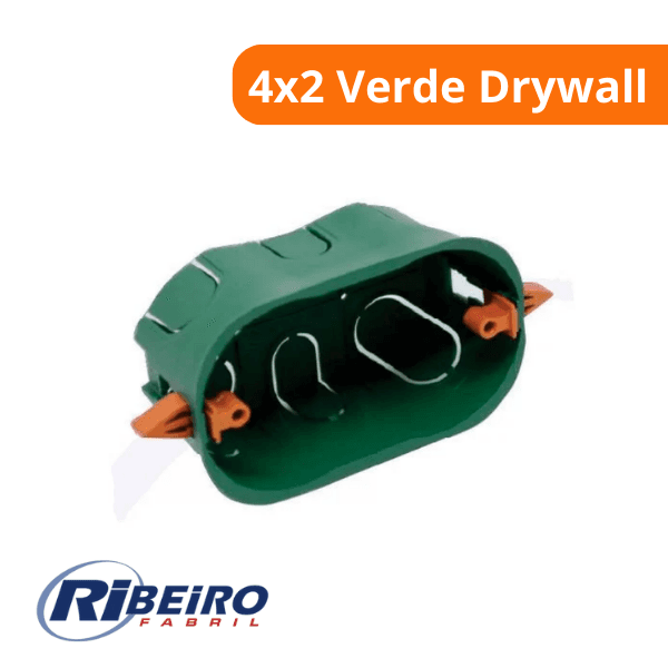 Caixa De Luz Plástico 4×2 Verde Drywall 70290100 – Ribeiro