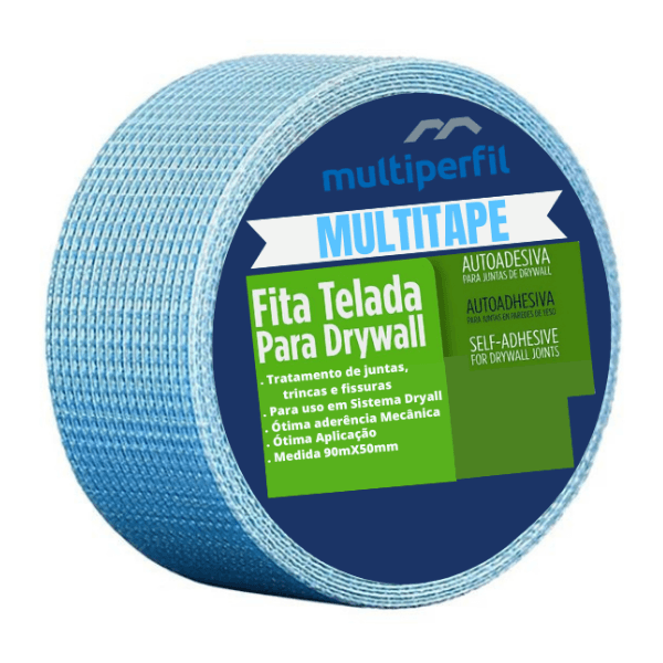 Fita Telada Em Fibra De Vidro 90m X 50mm Azul Multitape – Multiperfil