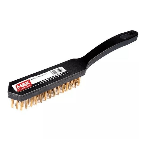 Escova De Aço 4 Fileiras Pvc Com cabo 280x33mm – Max 4