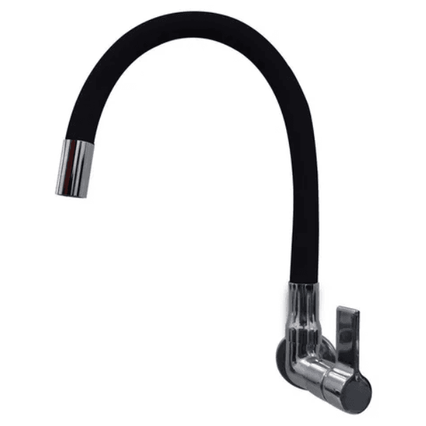 Torneira de Parede Cozinha Bica Móvel Preta 1175 C80 1/4 Volta – Nova Orion