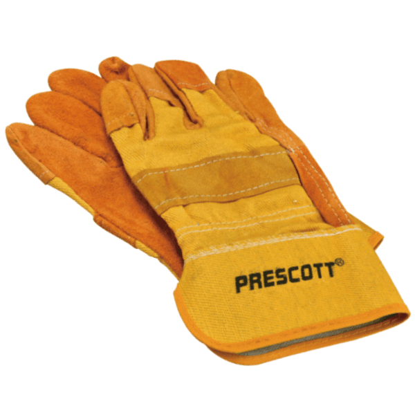 Luva De Segurança Couro Raspa Dourado Com Punho Longo Reforçado – Prescott