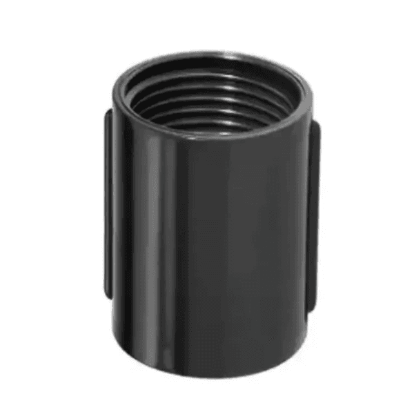 Luva Roscável Para Eletroduto PVC 1/2″ Preta Hidrossol