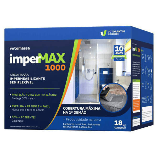 Argamassa impermeabilizante Semiflexivel Impermax 1000 18KG – Votorantim