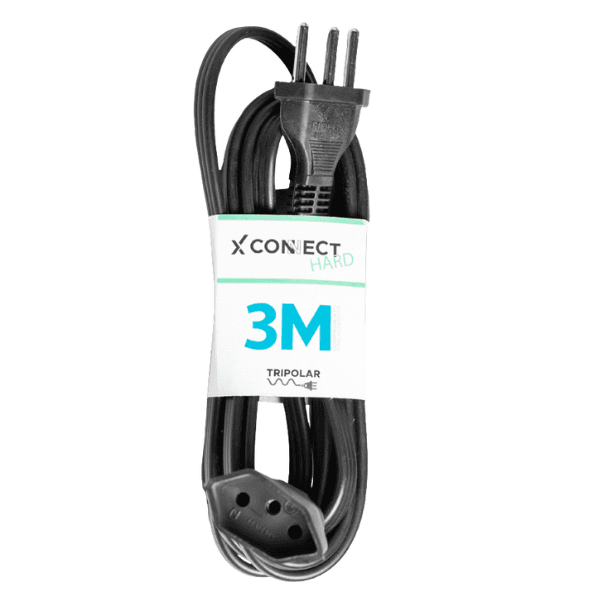 Extensão Connect Hard 20A 1 Tomada 2P+T 3M Preto Tripolar – Fiolux