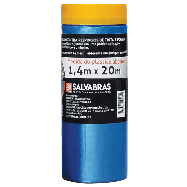 Salva Pintura 1,40m x 20m Filme Para Proteção Contra Respingos De Tinta Airless – Salvabras
