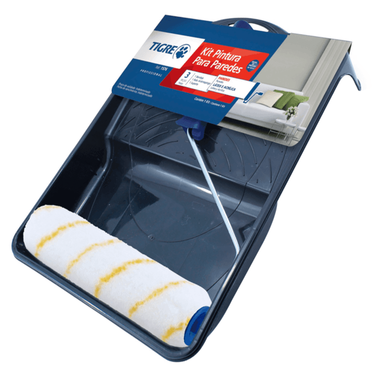 Kit Pintura Para Parede Antirespingo 3 Peças – Tigre